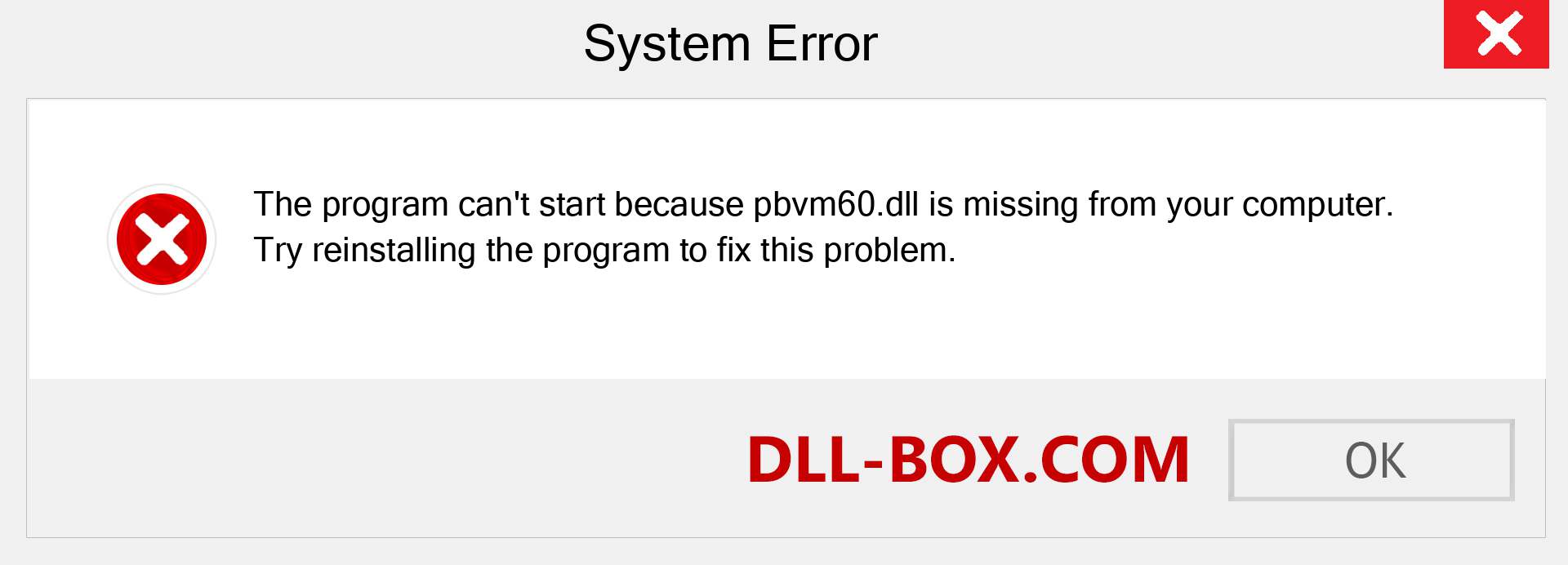 pbvm60.dll file is missing?. Download for Windows 7, 8, 10 - Fix  pbvm60 dll Missing Error on Windows, photos, images